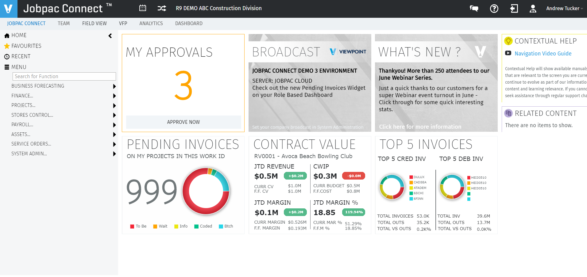 screenshot of Jobpac Connect